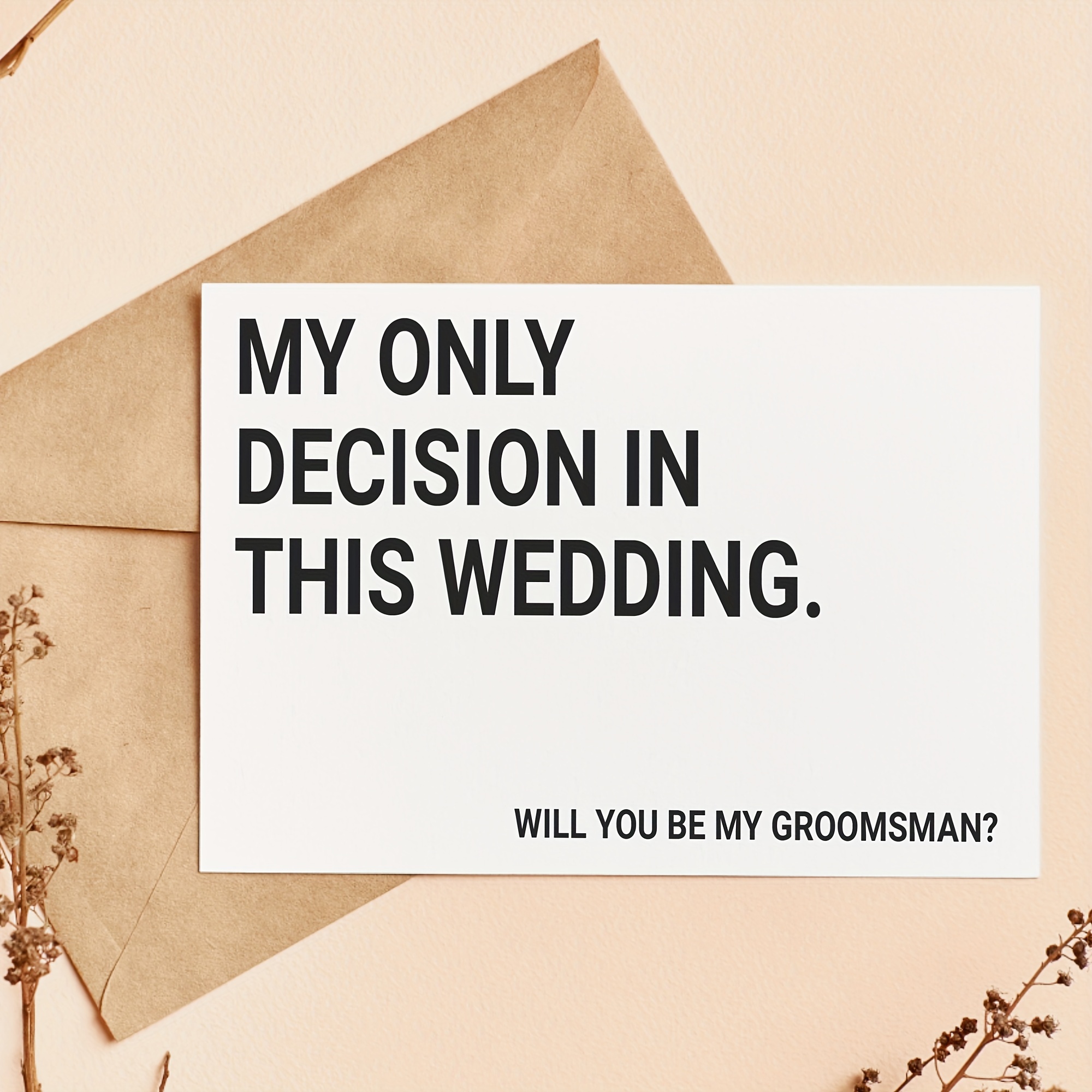 

Will You Be My Best Man, Groomsman Wedding Party Proposal Card, You Are The One, Black Or White, Groomsman Card