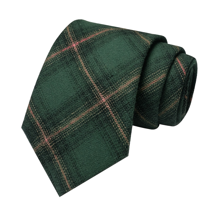 TEMU Men' Neck Tie - Vintage Tartan Soft Woven Suit Accessory Suitable For Business Wedding Formal Wear, Christmas/valentine'/father' Day Gift, Plaid
