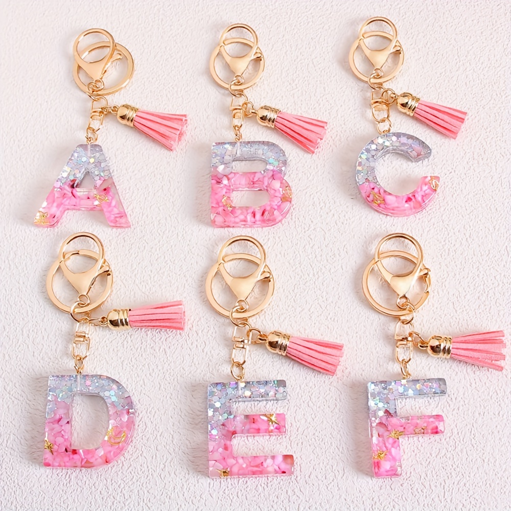 

1pc Elegant Delicate Initial Keychain, Y2k Letter Keychain, Bags Car Keys Decors, Gift For Women Daily Use