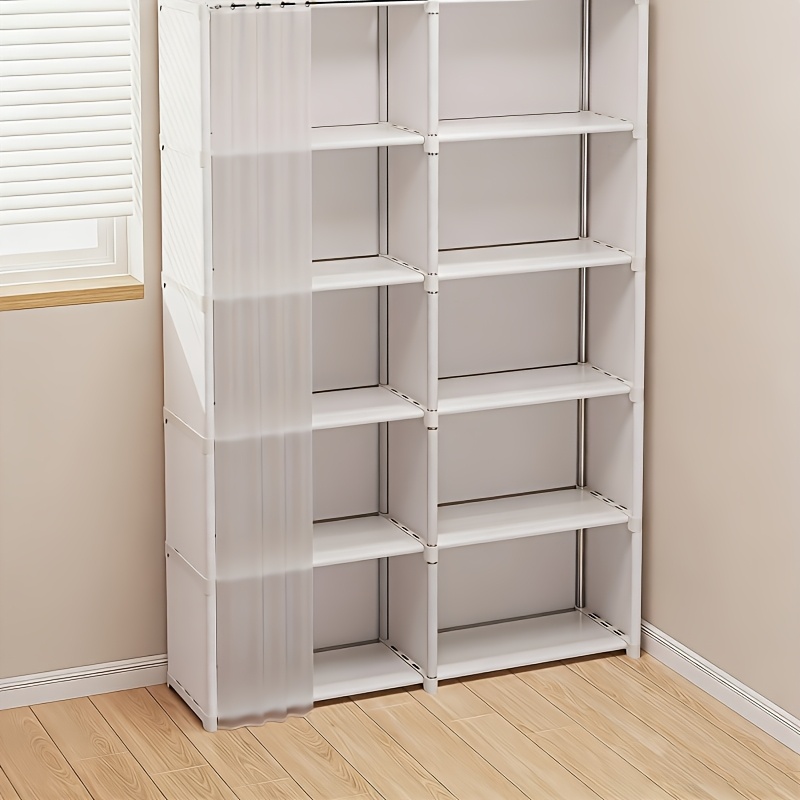 single double row multi purpose storage rack   15 75 31 5 inch   storage cabinet dustproof and clutter free bookcase suitable for offices classrooms living rooms bedrooms dormitories for organization and storage