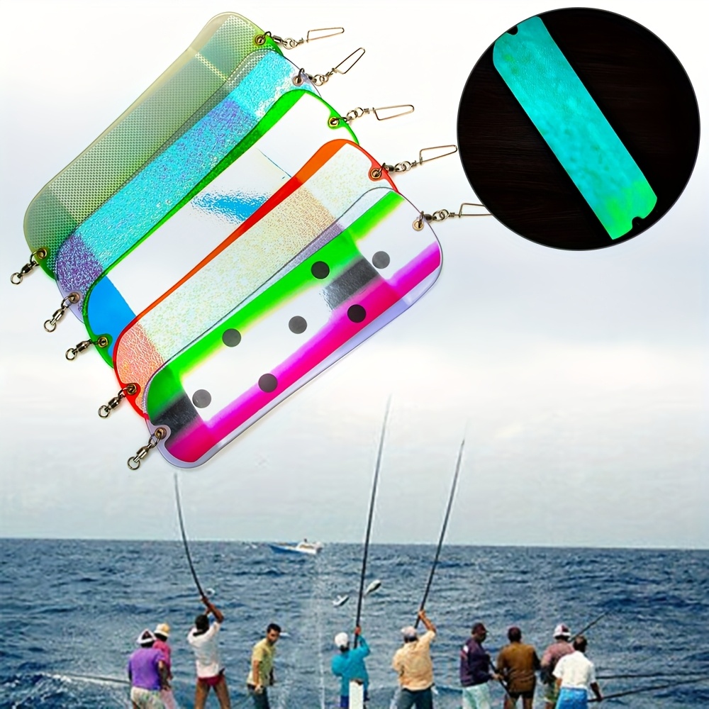 1pc boat sea fishing trolling   board featuring a swivel luminous planer board with fluorescent trolling planer gear