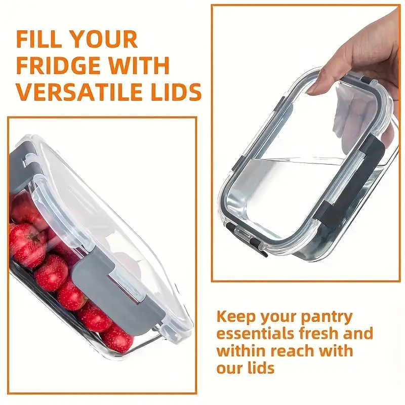 20pcs food storage containers kitchen organizers and storage leakproof meal prep containers local warehouse 20pcs including 10pcs glass containers with 10 lids airtight freezer meal prep container for pantry and kitchen organization Product details 3