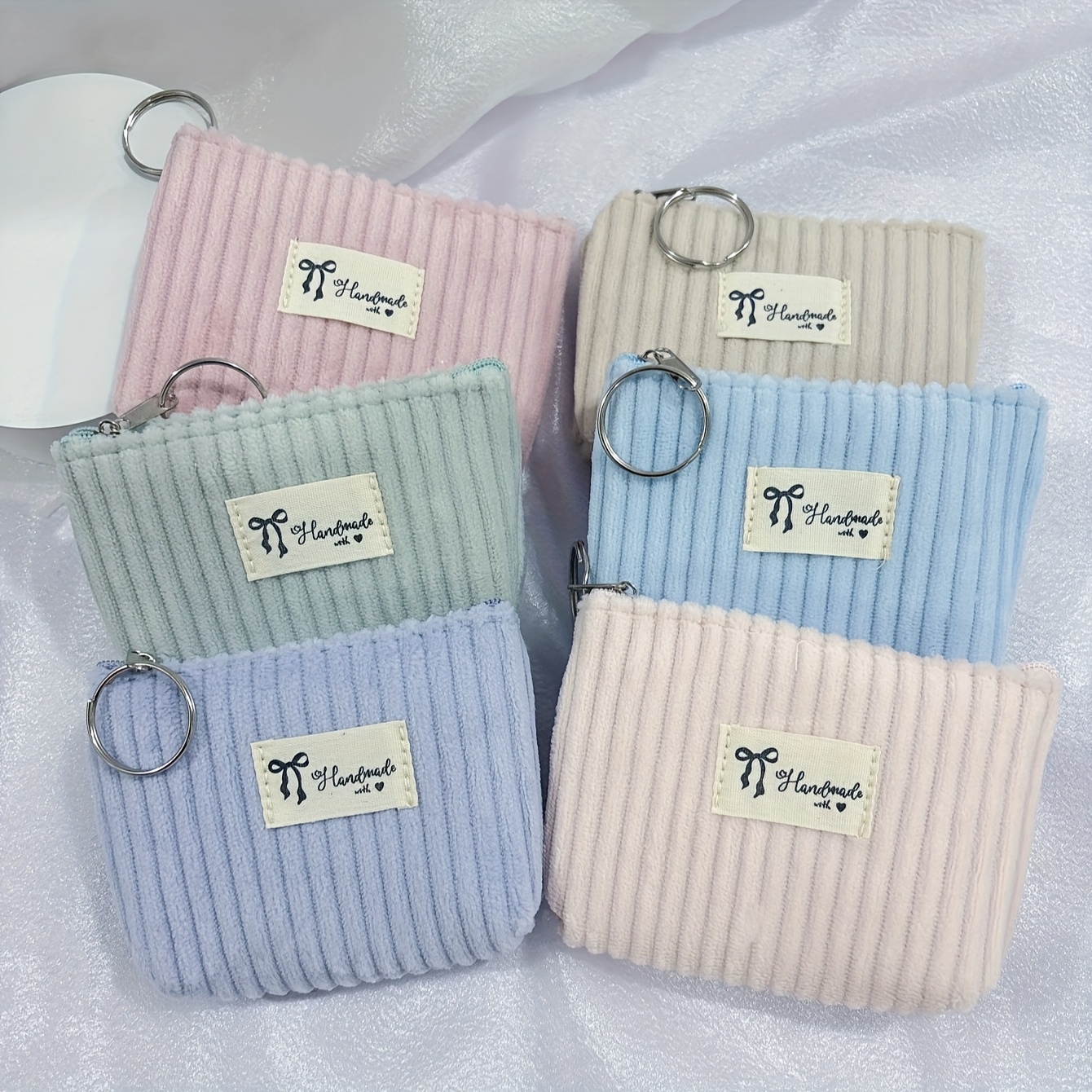 Image of 6pcs Women'-soft Coin Purse Wallets - Suitable For, Cards & Cash, Compact Pouches With Corner, Minimalist Style For, Travel, Everyday Use (hand Washable)