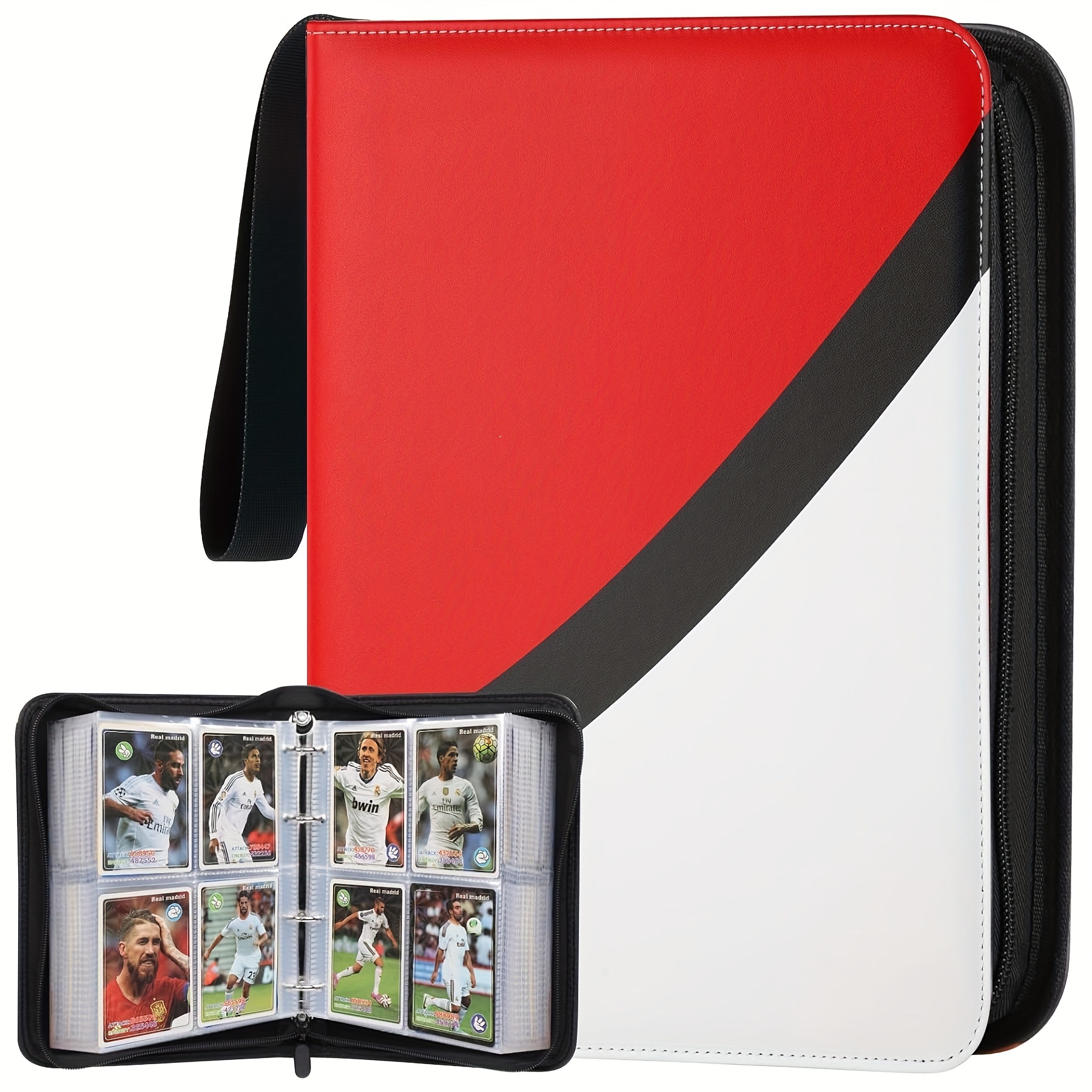 

Card Binder Card Binder With 4 Pockets, Compatible With Cards, 4 Pocket Page Sleeves Can Hold 400 Cards. Trading Card Binder With Sleeves, Card Sleeve Collector