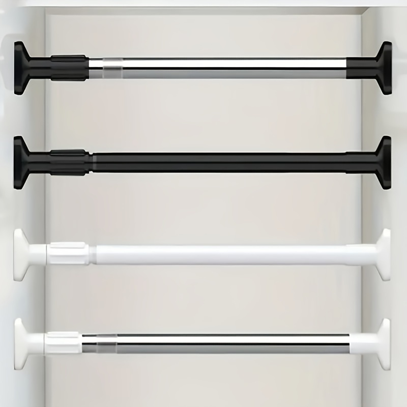 

-saving Closet Rod - -mounted, Extendable Curtain & Garment Bar For Bathroom And