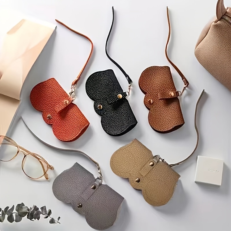 TEMU Juego de 5 estuches para gafas a , universales para gafas y gafas de moda, set de regalo de lujo portátil para viaje para hombres