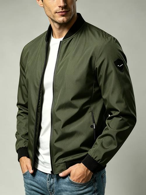 imagen del artículo chaqueta de para hombre de otoño, abrigo casual recubierto a prueba , parte superior de negocios delgada para desplazamientos, adecuada para viajes, caminar y uso en , ropa exterior de color a prueba multicolor de /otoño, ideal para fitness, correr, deportes