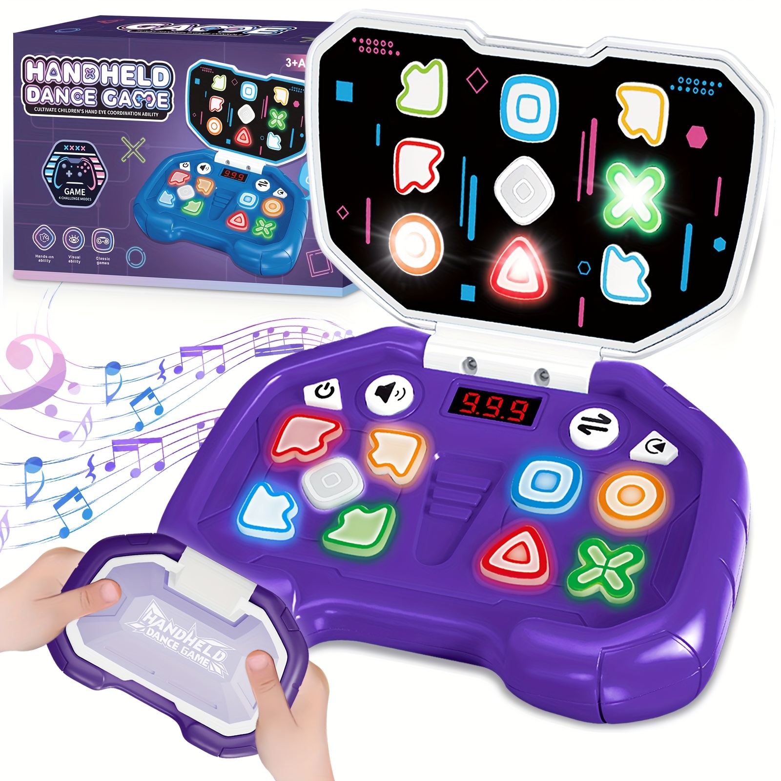 Jeu De Mémoire LED Rapide – 4 Modes, 999 Niveaux, écran LED, Pour Enfants 3-12 Ans Et Adultes