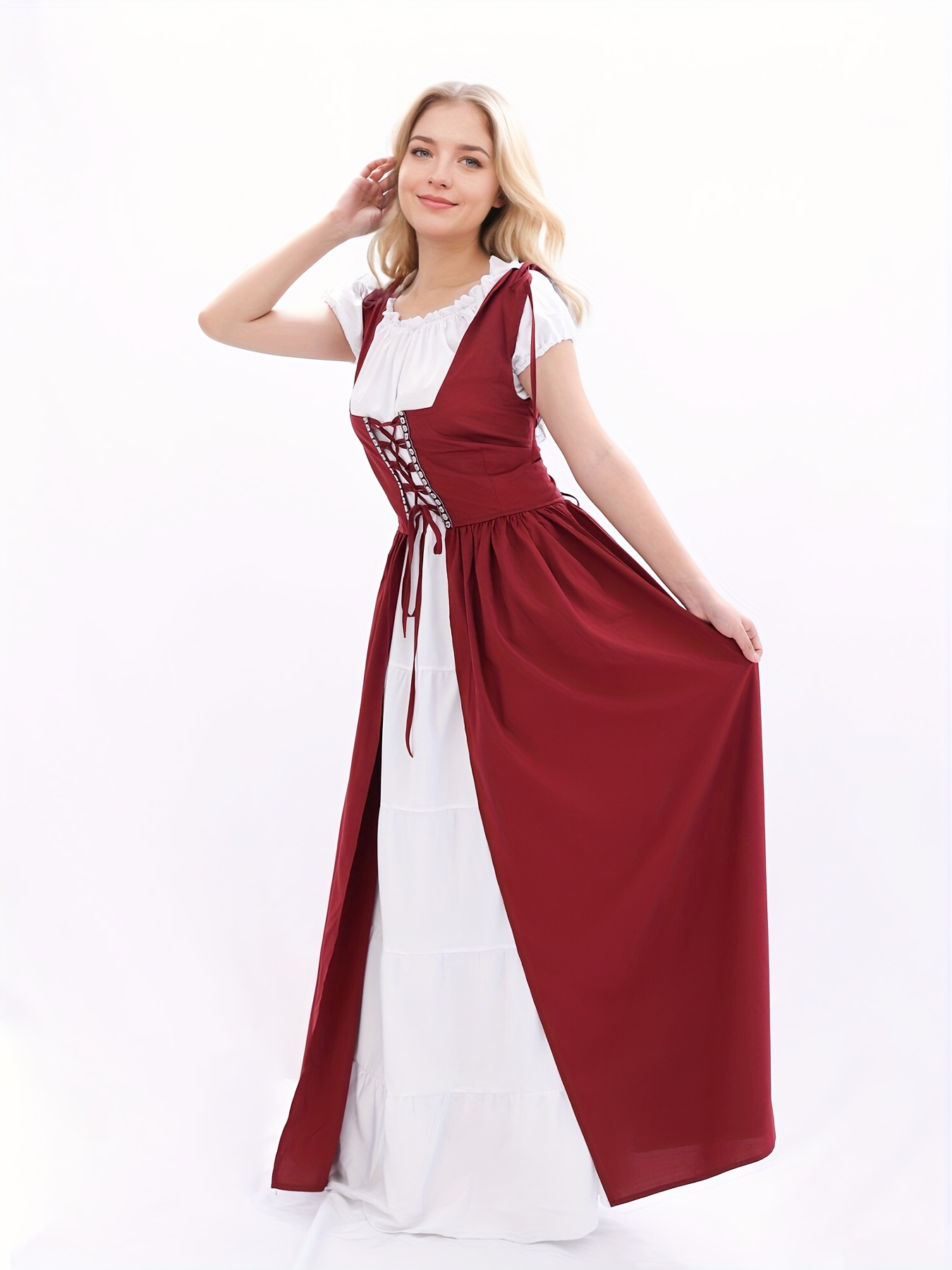 slim fit dress slacks Old Castle Queen's Embroidered Corset Dress  remulia
