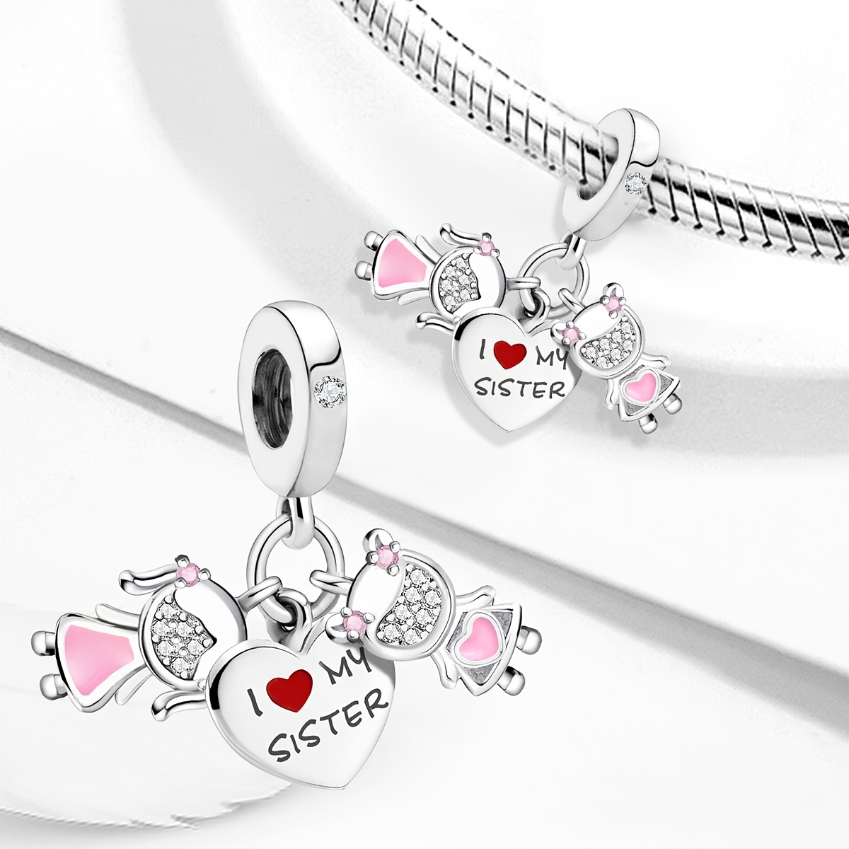 Best Sisters Pendant Beaded Necklace for Women