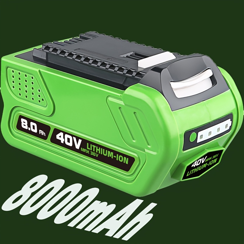 TEMU Batterie Li-ion 29462 8,0Ah de remplacement pour 40V, compatible avec les batteries 40V Max Lithium 29462 GWL1820 29252 25312 20202 20642 21242