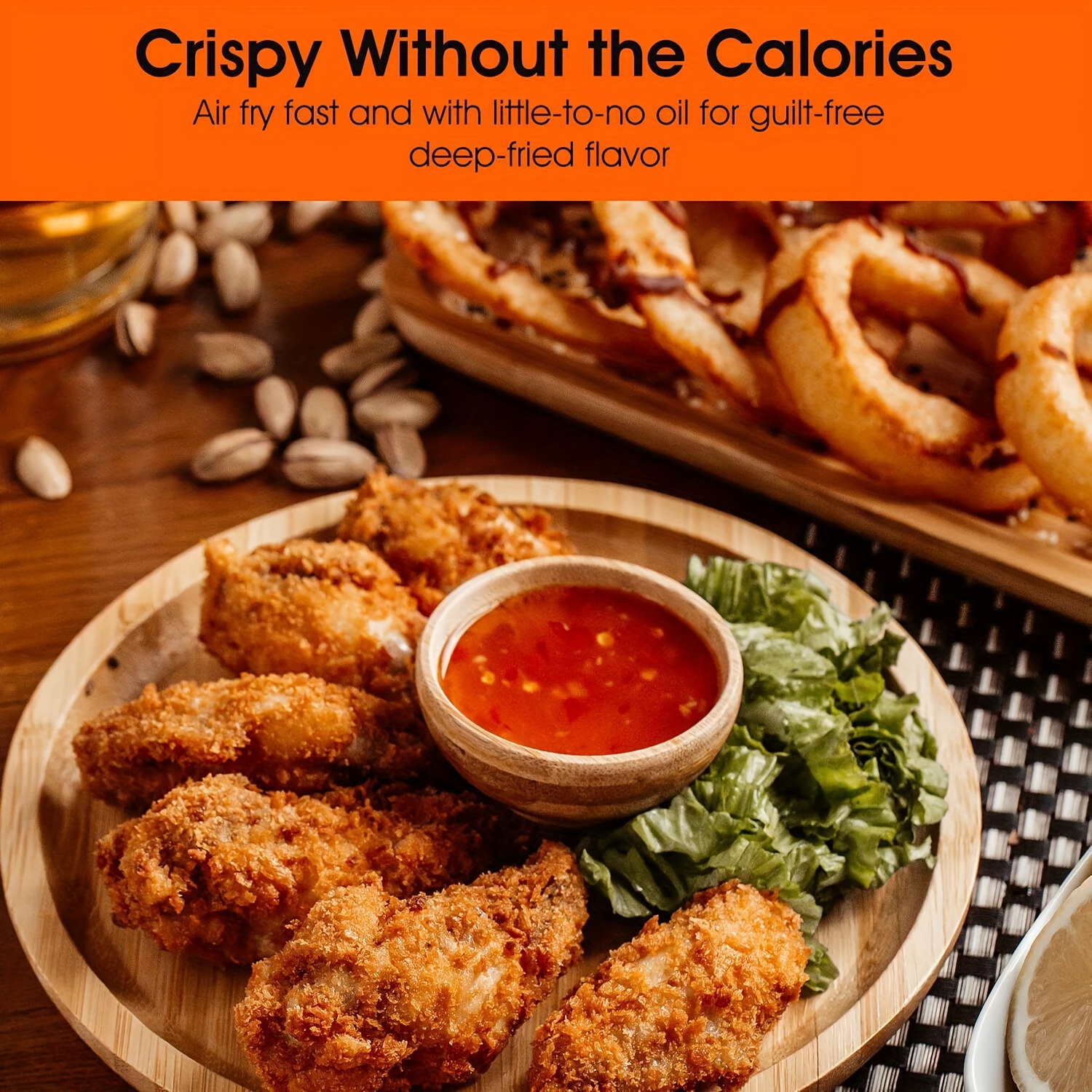 Easy-View Window 6L Air Fryer, New Large Capacity, Touch Screen, Multifunction, Mini Oven, Touch Controls with 6 Presets, Nonstick & Dishwasher Safe Basket, FULL GLASS BASKET- Black, Chicken, Crisps, Broils, Roasts, Dehydrates, Bakes, Reheats