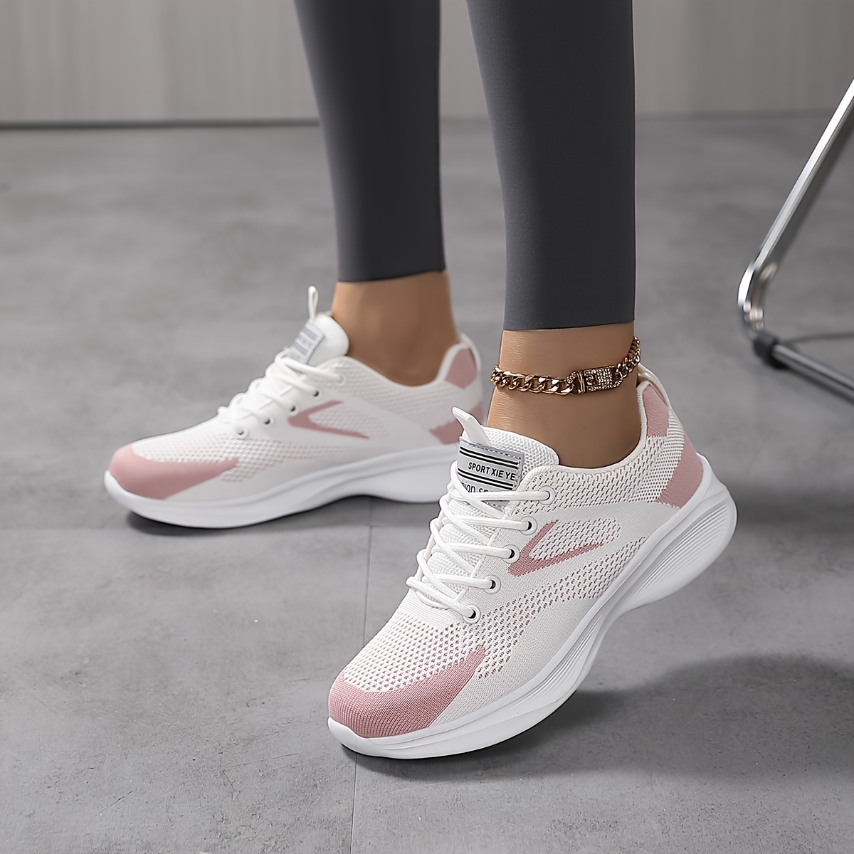 Women's Breathable Mesh Casual Sneakers - Lightweight Comfortable Walking Shoes With Soft Md Sole, Low-top Lace- For Casual Attire, Comfortable Footwear, Women Shoes