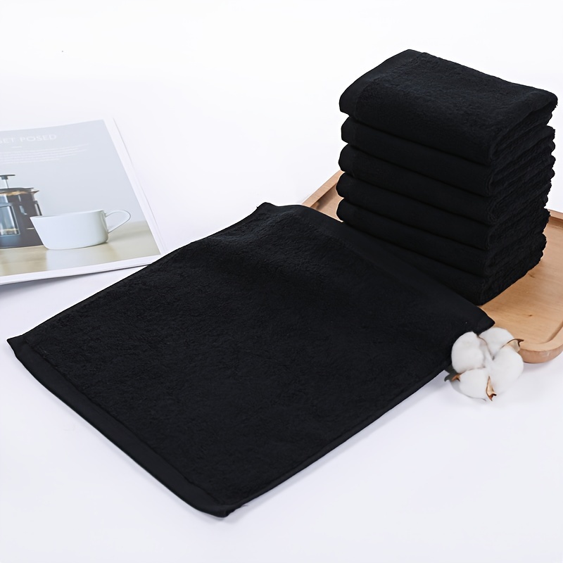 

Luxury Black Cotton Towel Set (2/5pcs) - Ultra-soft, Thick & Absorbent Bath Towels For Bathroom, Gym, Spa, Yoga - Quick Dry, Modern Design, 12"x12