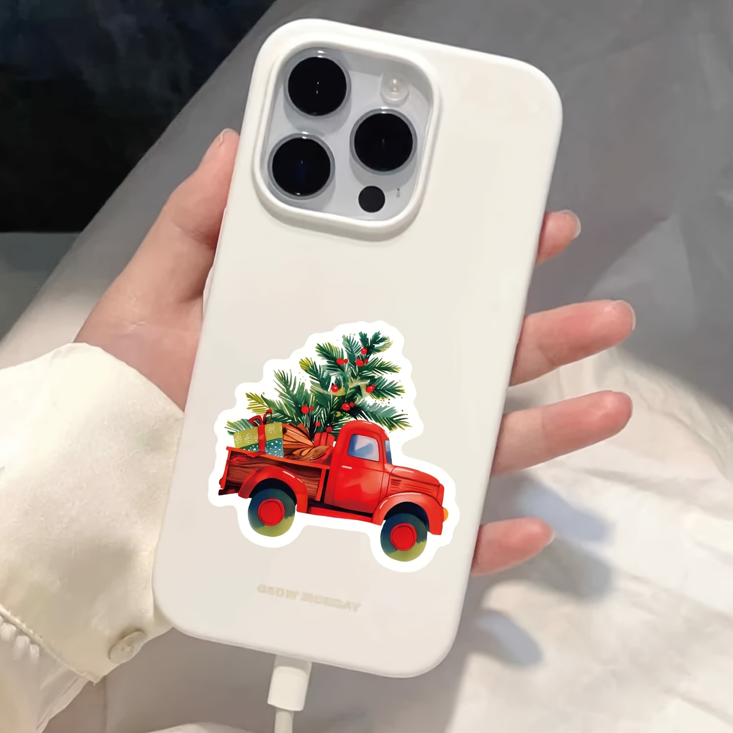 TEMU 50pcs Sticker Pack Matte Christmas Gift Snowman Suitable For Plastic Glass Metal Irregular Shaped Phone Case, Laptop, Water Bottle, Journal -