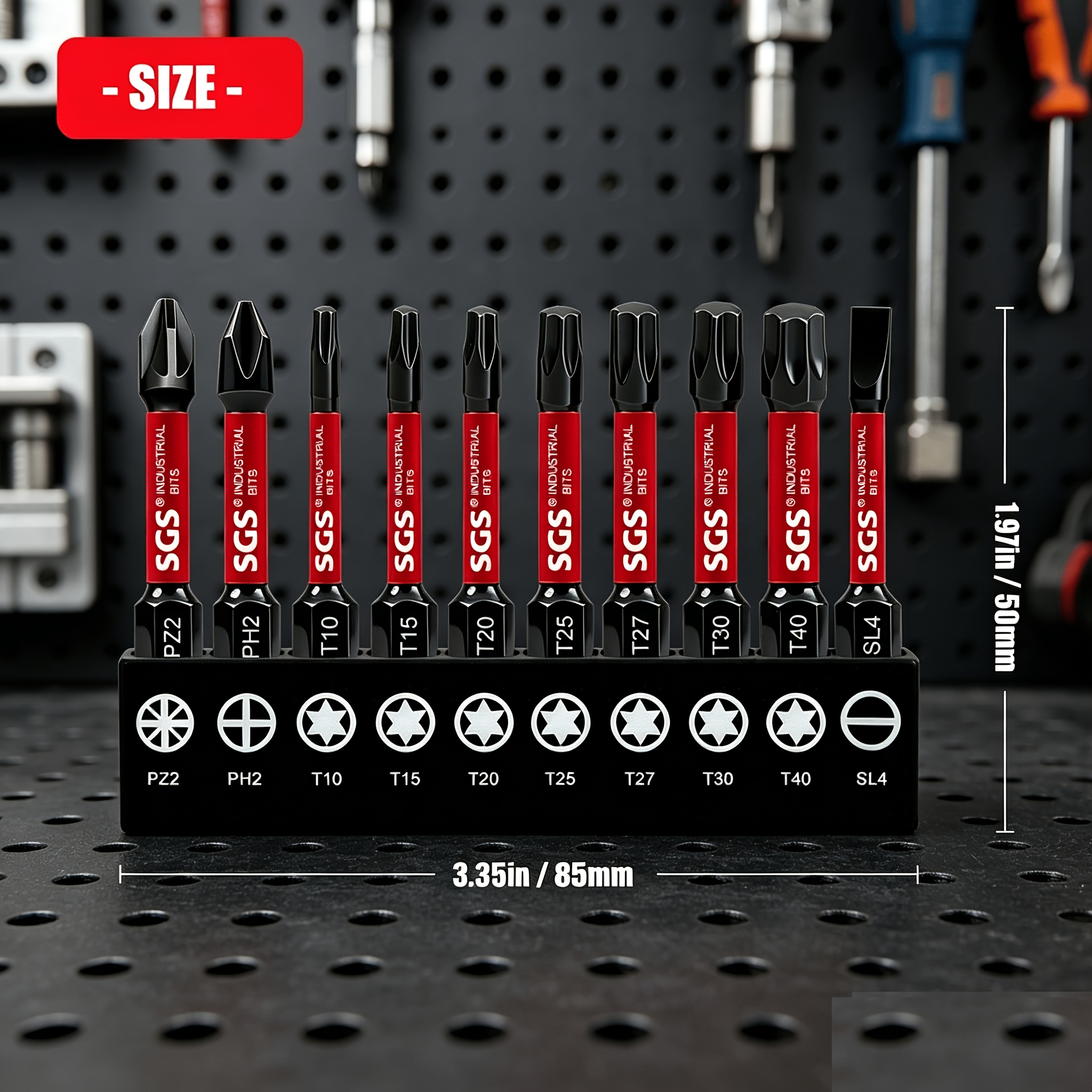 Image of Impact Screwdriver Bit Set, Including Pz2, Ph2, Torx, Sl4 And Other Common Models, 50mm, S2 Steel Material, Magnetic Bit, Suitable For Impact Drivers, Woodworking And Kit
