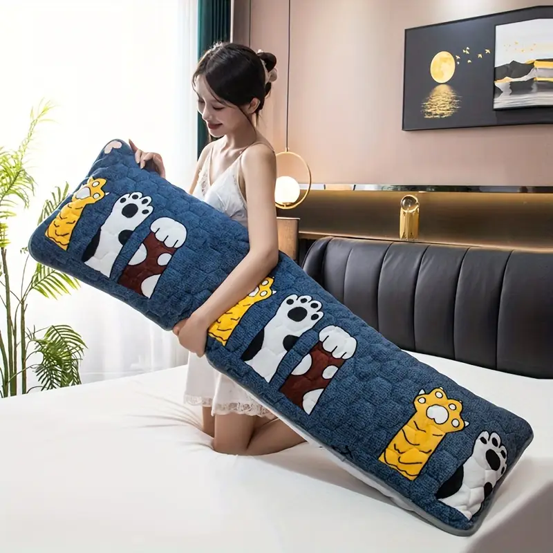 ultra soft long pillowcase breathable with envelope closure for bedroom dorm decor thickened design for couples double pillow case 1 pillowcase no insert Product details 11
