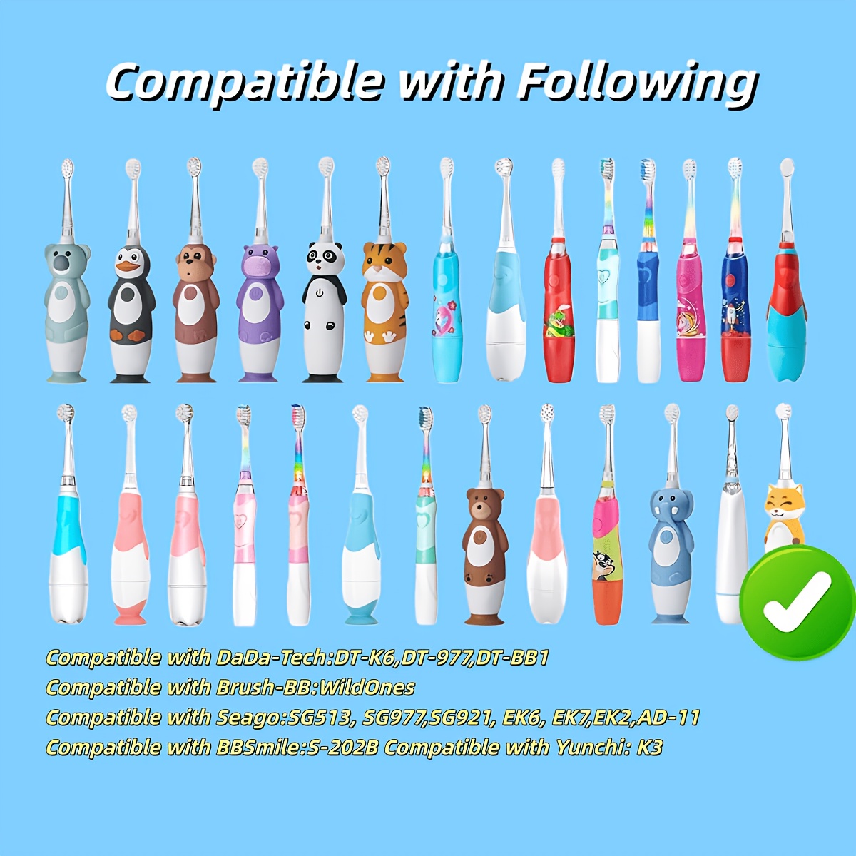 Electric Toothbrush Heads Compatible with Forseago Models