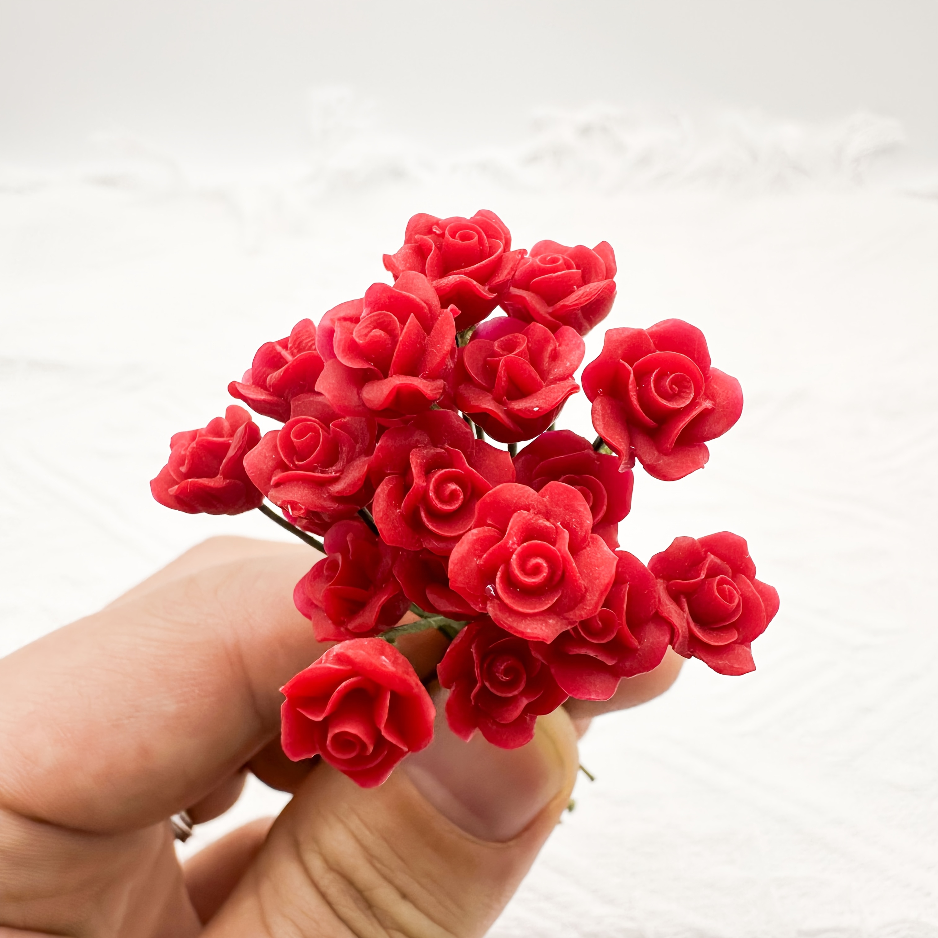 Modèle de fleur de maison de poupée - ESTINK - Miniature - Rose, Jaune