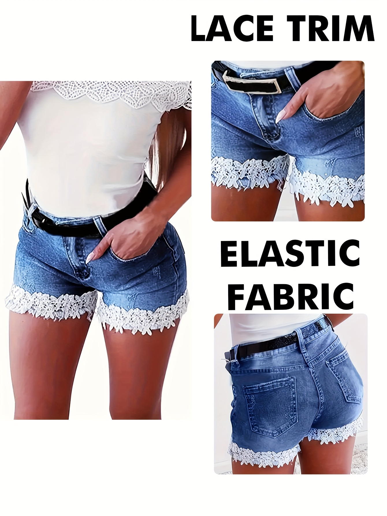 pantaloncini eleganti bordi in pizzo donne pizzo gonna. - Temu Italy, image size:800x1066