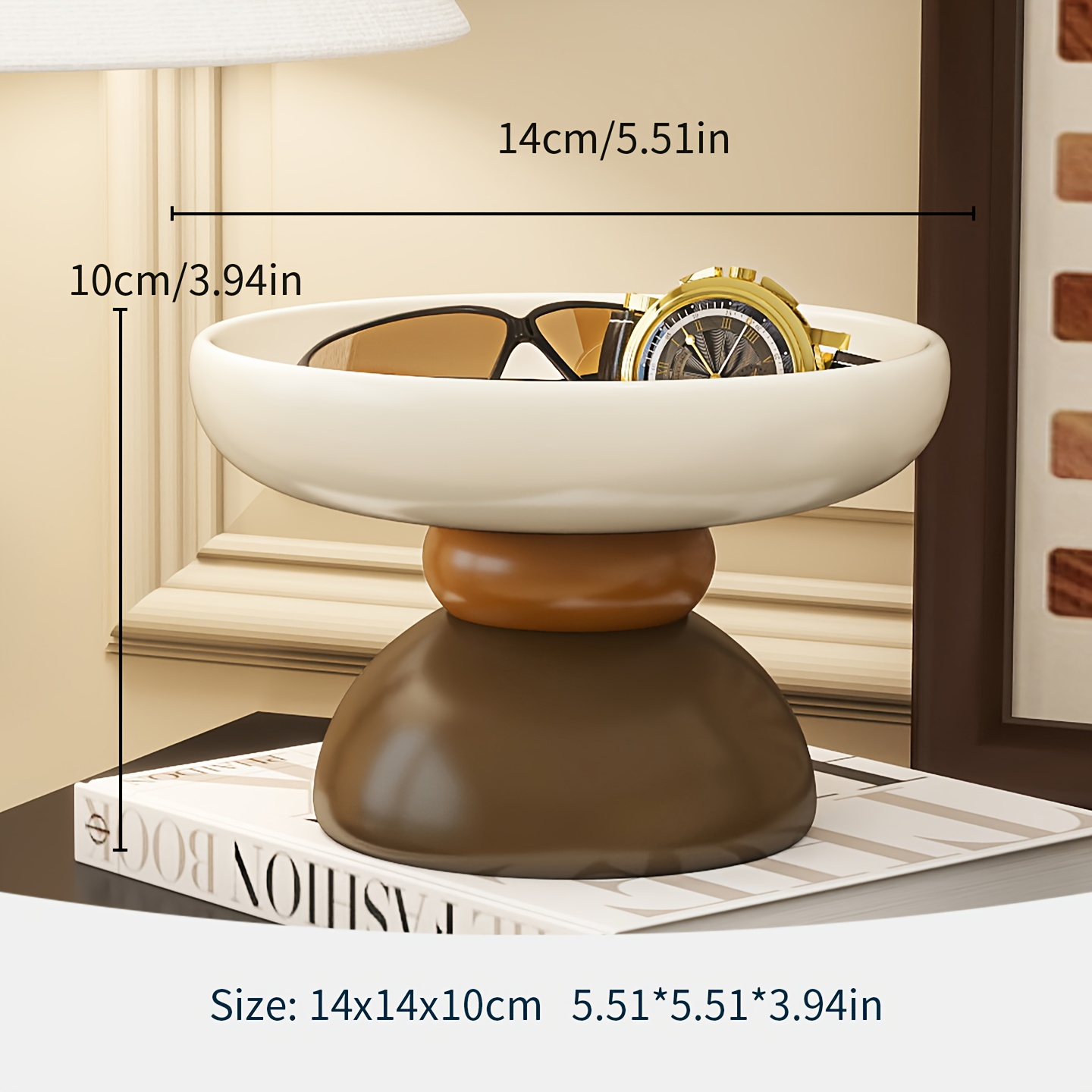 Image of 1pc Resin Easy Stone-shaped Storage Tray, Home Decor Ornament Living Room Entrance Hall Key Storage Box Tv Cabinet Desktop Home Decoration (non-food Contact)