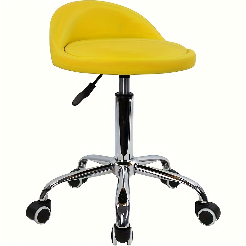 1pc Taburete Redondo de Alta Resistencia con Altura Ajustable,  de 360° y Respaldo Bajo - Silla de Masaje Acolchada para Spa, Salón de Tatuajes, Estudio de Uñas, Hogar - Capacidad de Peso 136,08 KG Adecuado para Salón, Spa, Tatuajes, Masajes, Uso en el Hogar