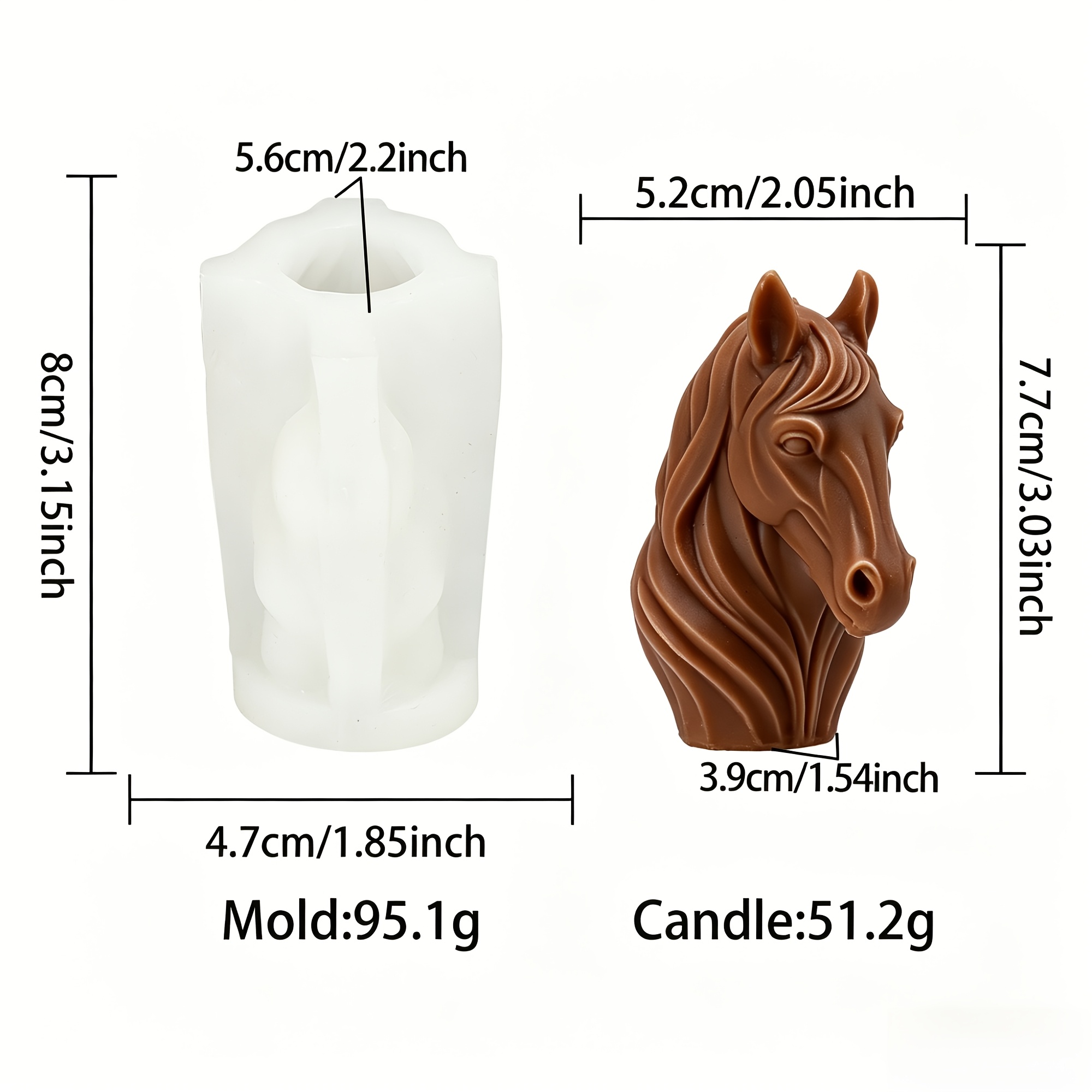 TEMU Petit moule en silicone avec détail de fluide et - Antiadhésif réutilisable, convient pour la fabrication de bougies, le moulage de résine, la
