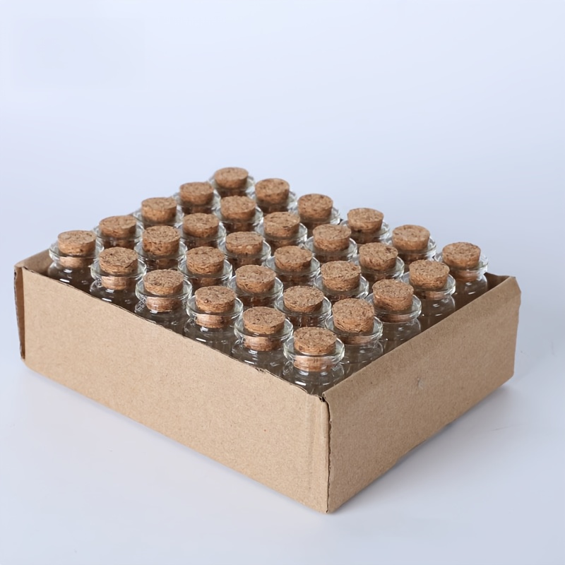 30pcs Diy Glass Bottle Set With Cork Stoppers, & Labels – Transparent Craft Bottles For Wedding Decorations, Aromatherapy, And Art Projects