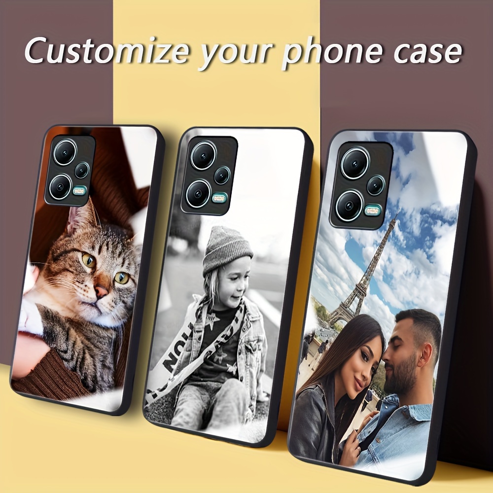 

[customization] Simple And Fashionable Style Photo Pattern Customized Mobile Phone Case Mirror Case Black Frosted Soft Frame Protective Cover For Xiaomi Note 12/4g//pro//+/r/s/t/turbo