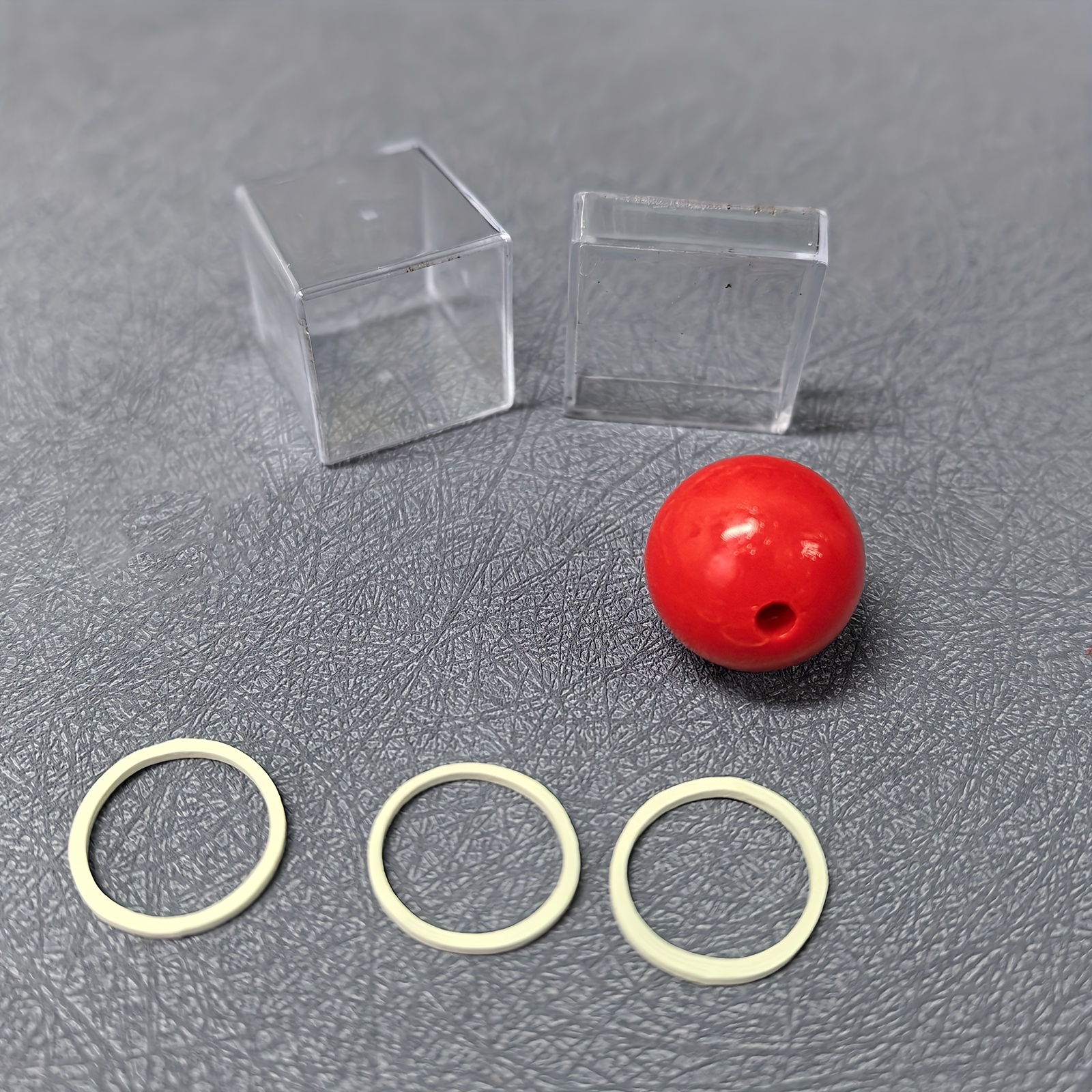 Image of High-quality Solid Copper Wall Iron Barrier Through Small Ball Transparent Box , Magic Prop, Mystery Passing Through Transparent Box Opening Magic Journey