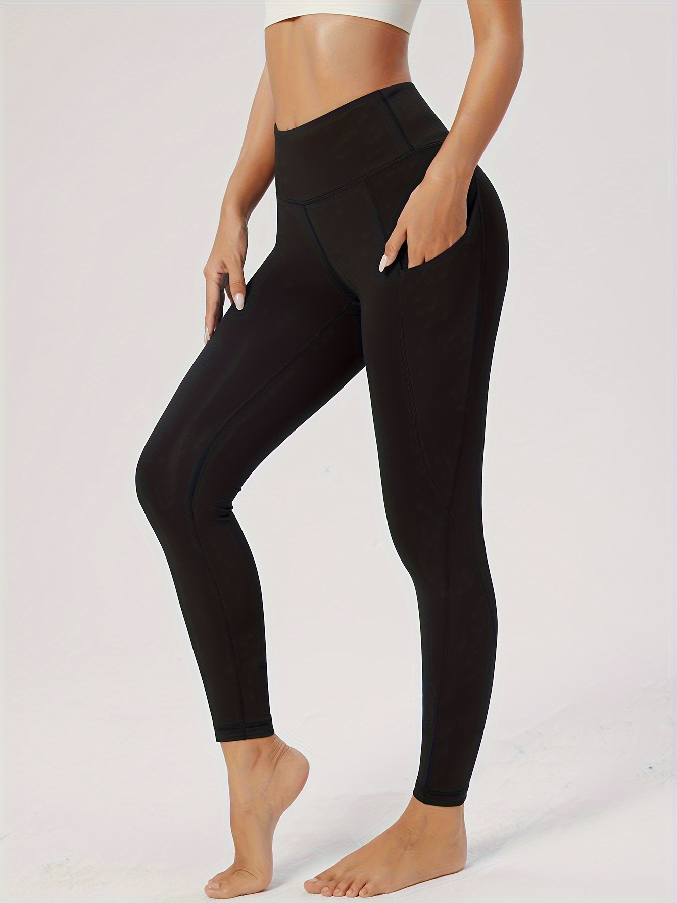 Yoga Pants With Pocket Stretchy Running Leggings