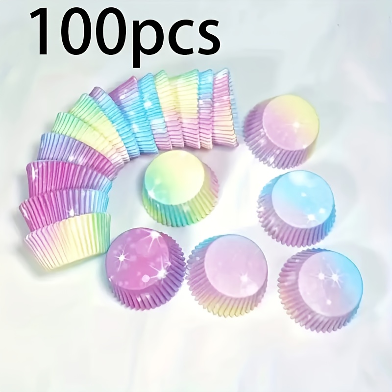 E-shop 100 oder 200 Sternenhimmel-Papierbackförmchen, ölbeständige Kuchenförmchen, für Partys Thanksgiving