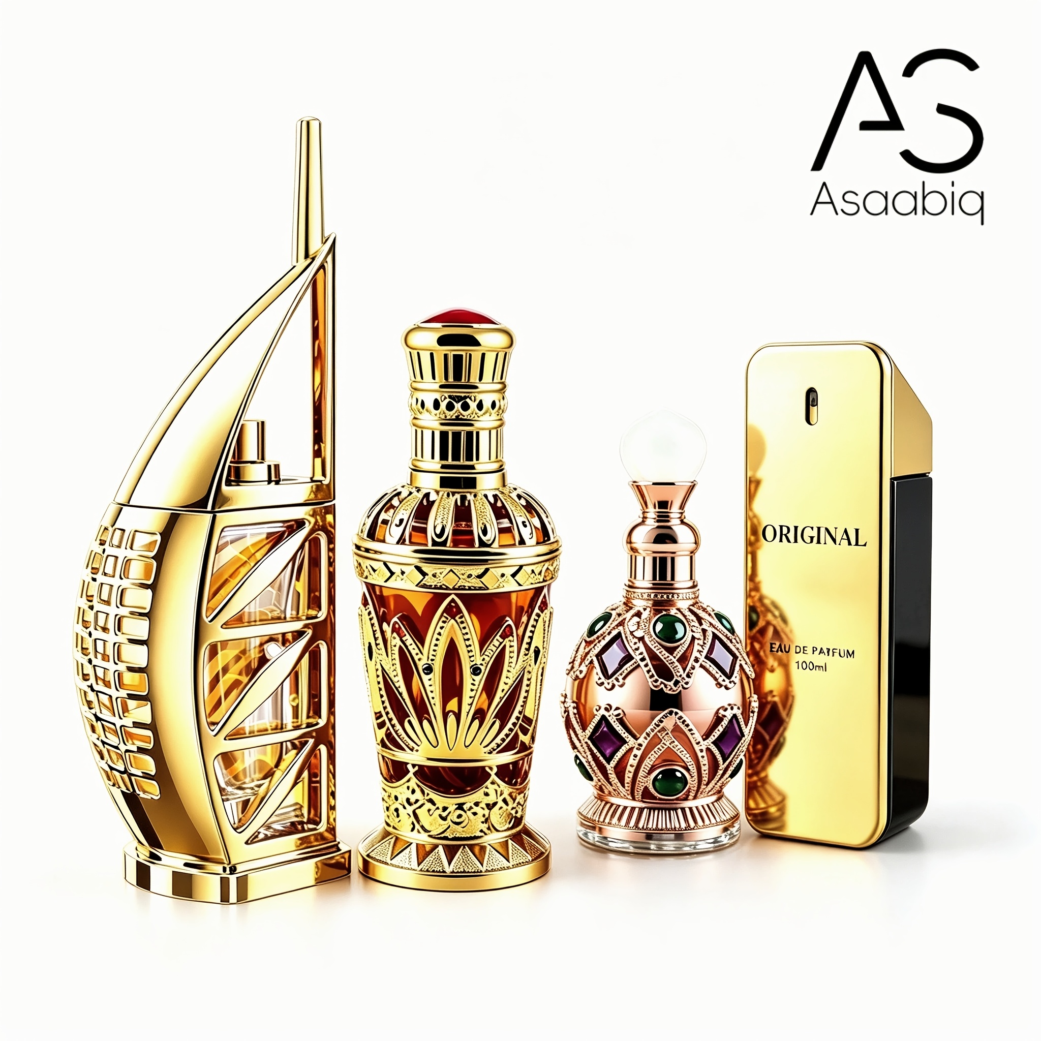 Image of 3/4pcs Unisex Fragrance Set In Luxurious Middle Eastern Style, Including Hair Mist And Body Spray. The Fragrance Lasts Long. This Collection With Large Capacity And Portable Sizes