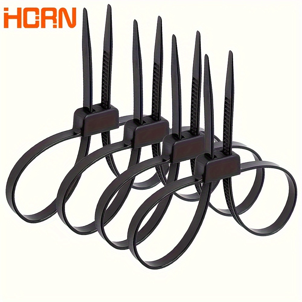 

2/5/10pcs Zip Ties Cable Disposable Heavy Duty Tie Double Locking Cuffs Flex Tie Plastic Nylon Tie Restraints, Strength: 250 Lbs | Length: 27 1/2"(black