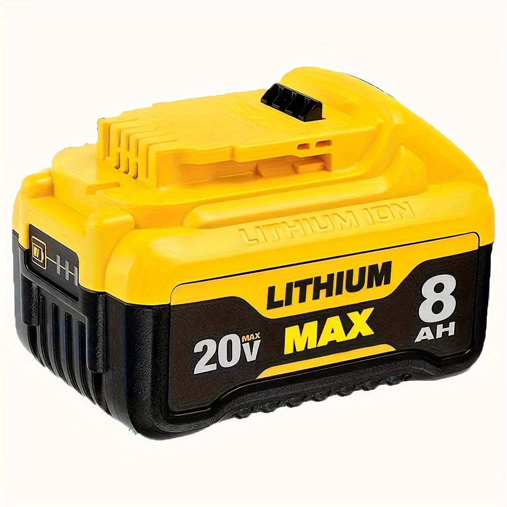 

8.0ah Battery Compatible For Dewalt 20v Dcb200 Dcb204 Dcb206 Dcb206-2 Dcb201 Dcb203 Dcb181 Dcb180 Dcd/dcf/dcg 20 Cordless Power Tool Battery