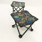 1pc lightweight portable folding chair with colorful fabric seat sturdy metal frame for camping fishing art sketching outdoor events only paint finished camping chair details 2