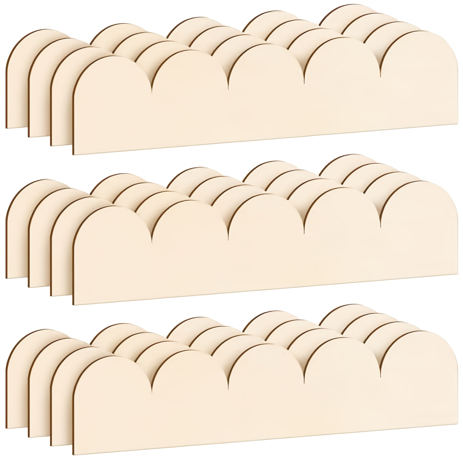 TEMU Set Of 12 Scalloped Trims - Edging For Home, Walls, Cabinets | Versatile Craft Mold For Celebrations Like , Father's Day, Teacher's Day,