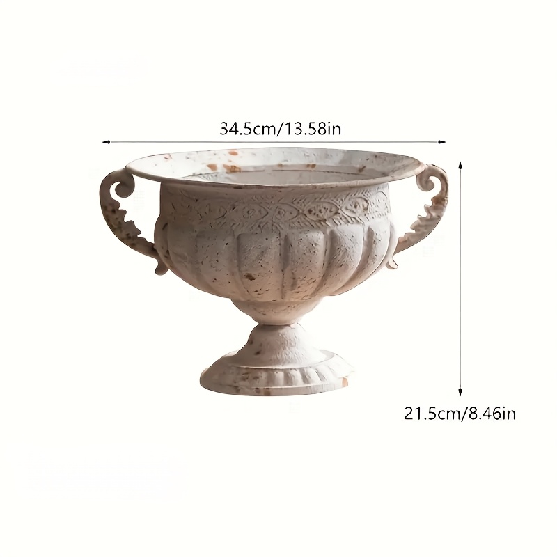 Image of Distressed Flower Pot Decoration, Balcony Garden Courtyard Decoration Ornaments, Creative Metal Crafts Ornaments