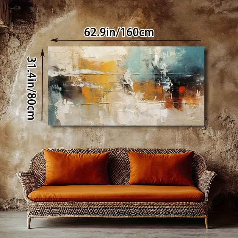 Large Abstract Texture Hand-Painted Oil Canvas - Modern Minimalist Beige Green Black White Brown Golden Turquoise Wall Art, Suitable for Living Room, Bedroom, Office Decoration - Large Wall Decoration, Housewarming Gift, Neutral Tones