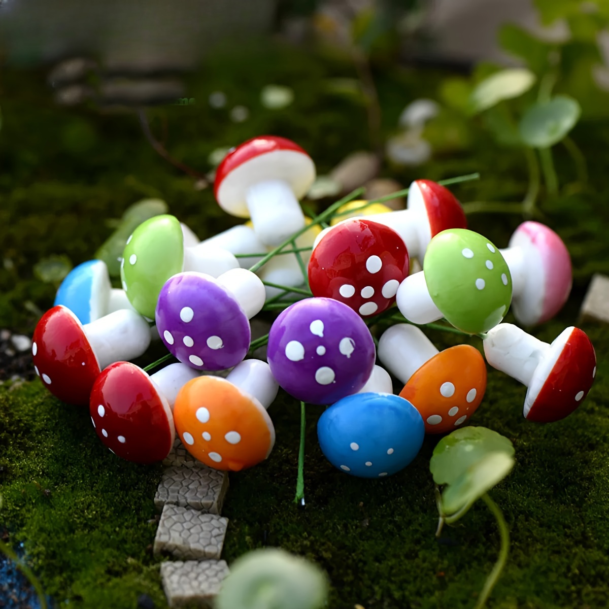 

30pcs/60pcs Ornament Accessories Mini Mushroom Ornaments Foam Small Mushroom Accessories Micro Landscape Potted Plants