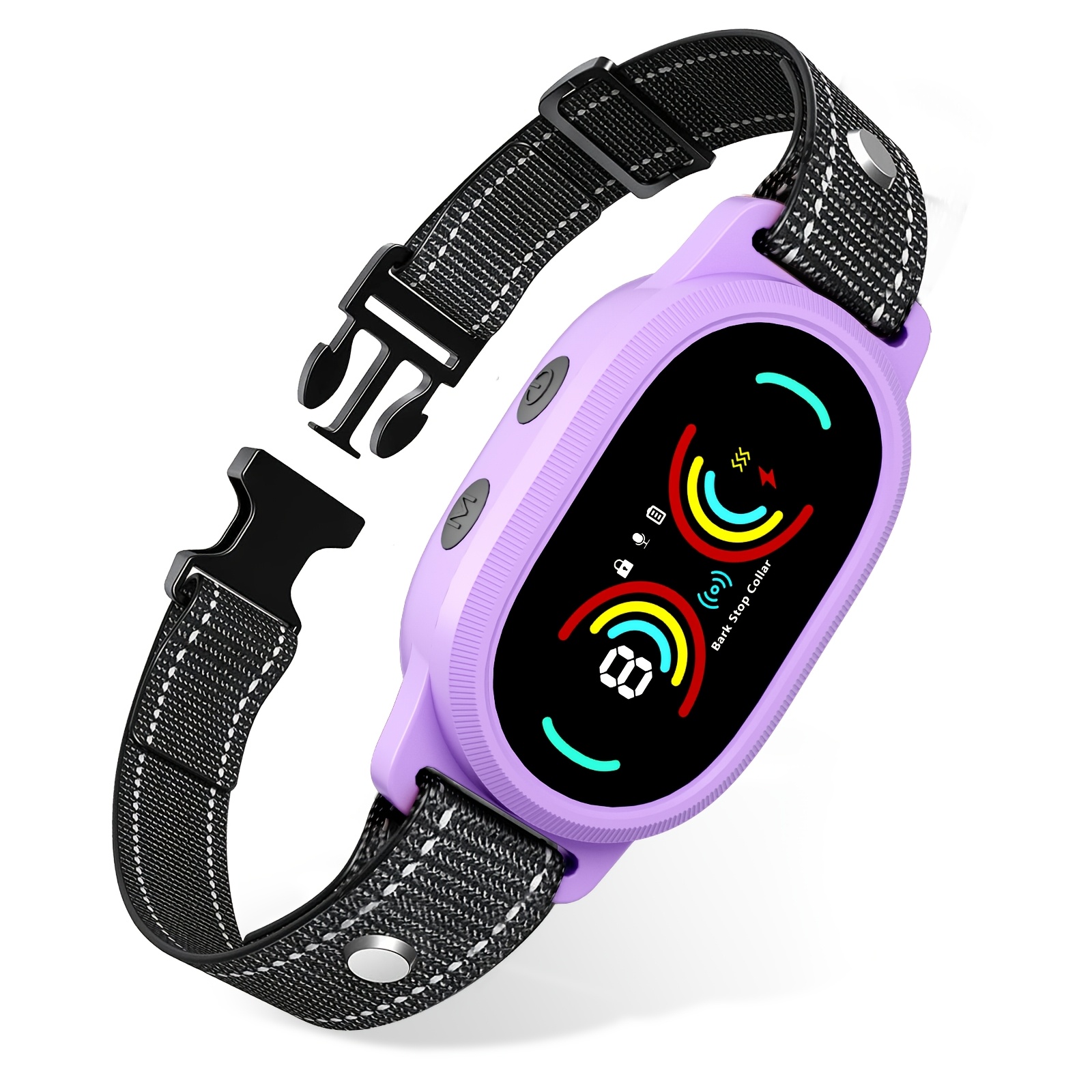 TEMU This Dog Barking Collar Is Suitable For Large, Medium, Small Dog, And Can Effectively Prevent Dogs From Barking. Rechargeable And Features 4