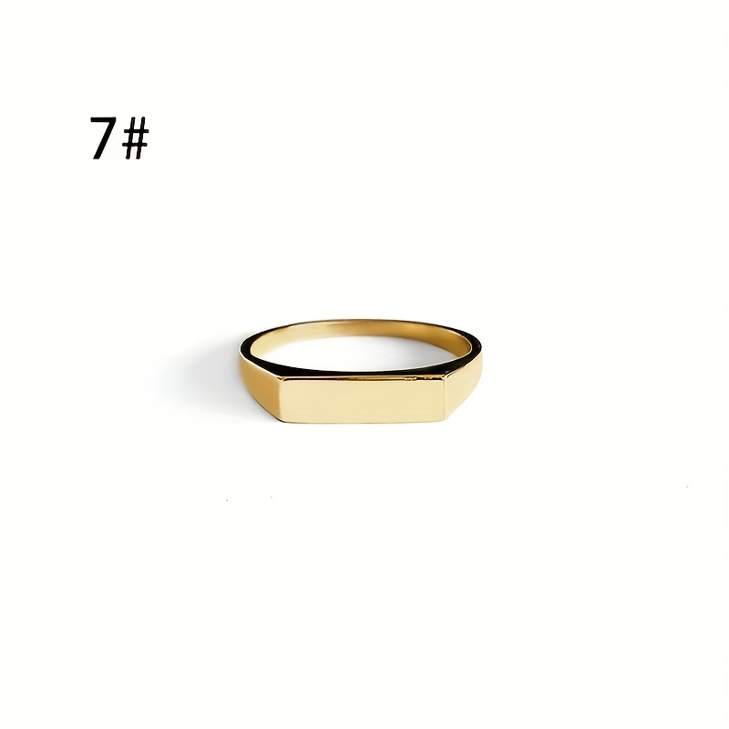 TEMU Anillo Cuadrado Personalizado para Mujeres - Grabado de / - Joyería , Regalo Ideal para Novia, , - para Aniversario, Día de San Valentín, Boda