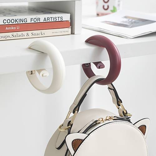 1pc table edge hanging hook movable hook school bag hook no drill desk hook portable hook for desk or table side utility hooks
