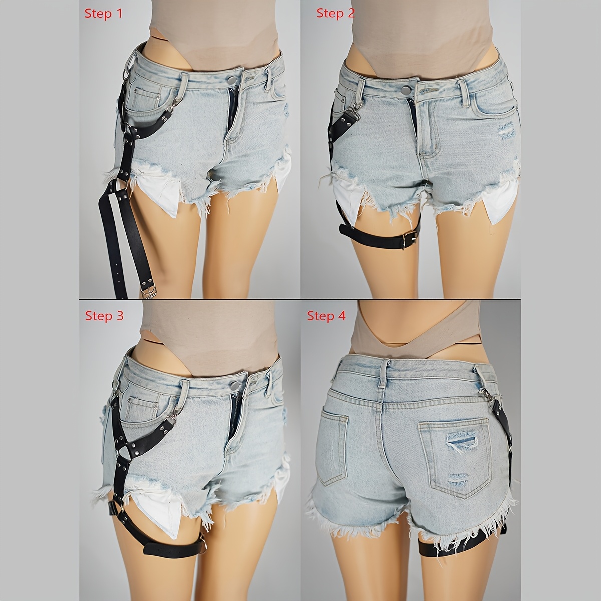 pu mens thigh garter belt men pu body jeans pants leg garter - Temu Ireland
