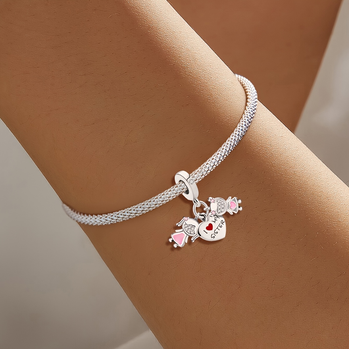Best Sisters Pendant Beaded Necklace for Women