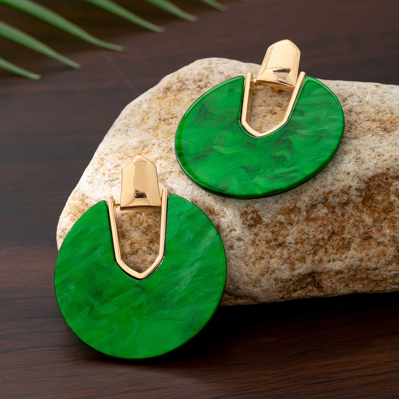 Women's Unique Geometric Acetate Drop Earrings