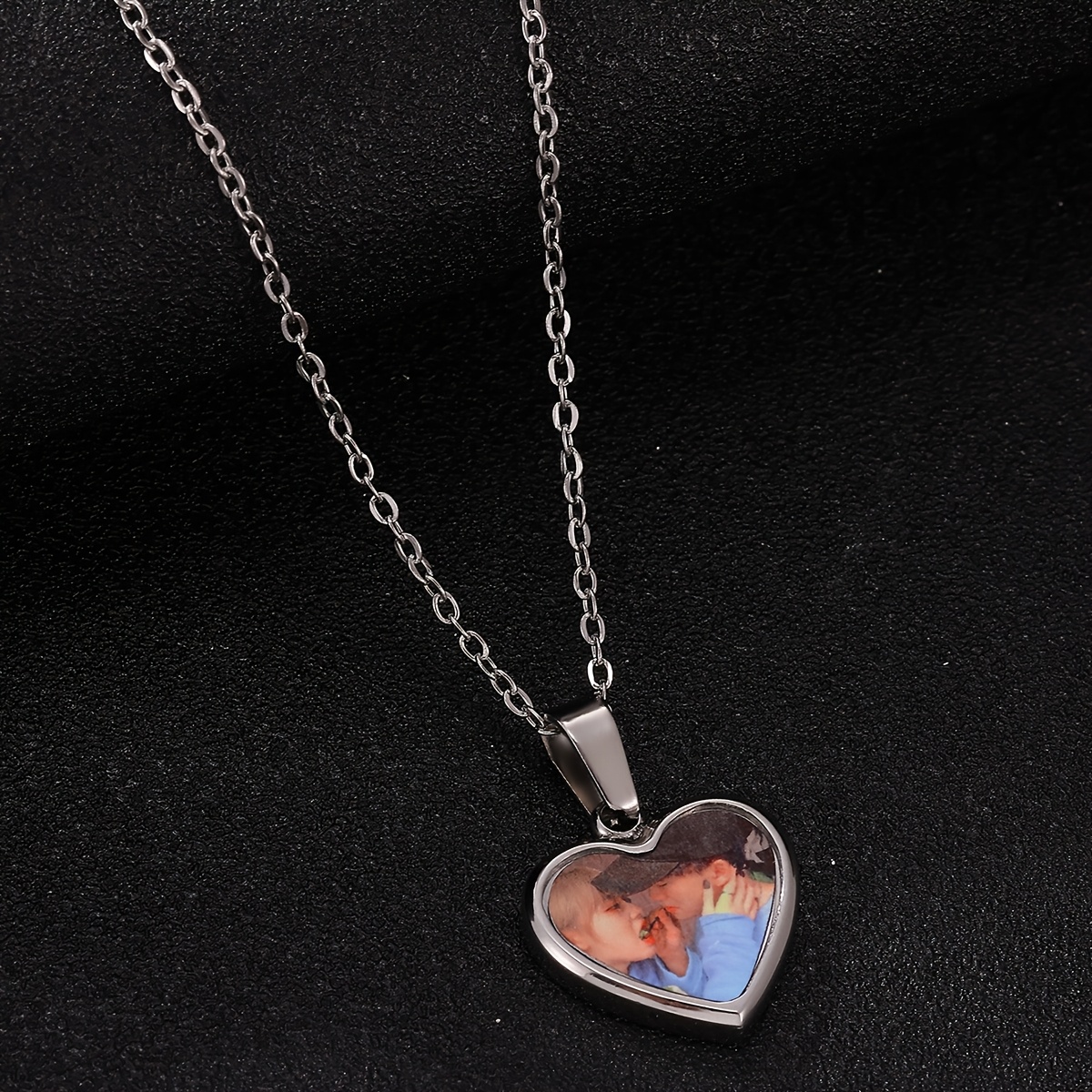 TEMU Collana con Foto Personalizzata, Collana Ricordo Personalizzata, Collana Ricordo con Foto di Famiglia, Collana con Foto di , Collana con Foto di