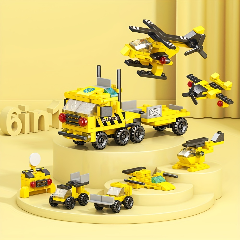 

6 In 1 Repair Helicopter Model Assembled Building Blocks Toys, Vehicle Building Block Toy, Birthday Gifts Halloween Thanksgiving Day Christmas Gifts