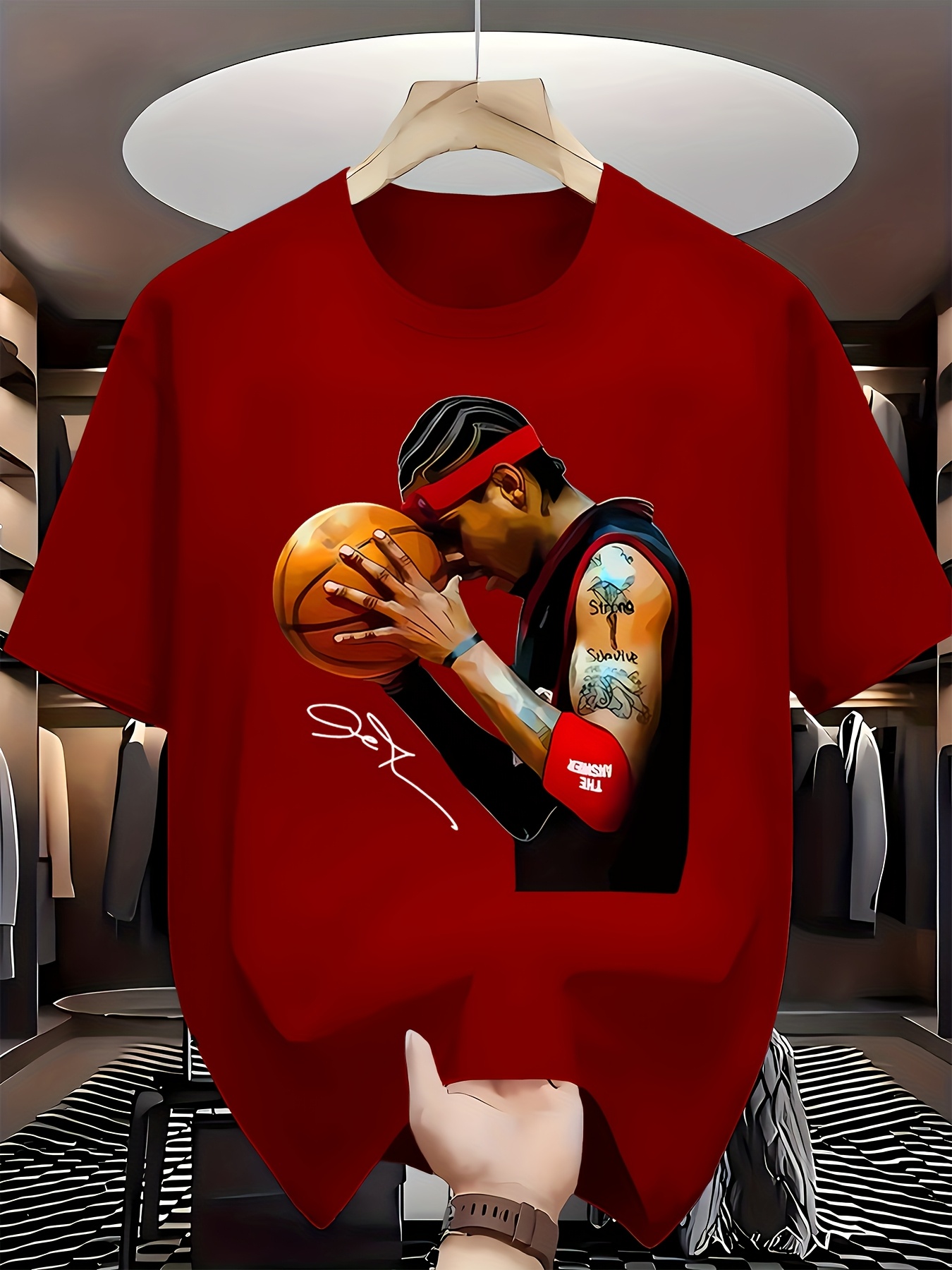 t shirt basket ball hommes noir impression basket Temu France