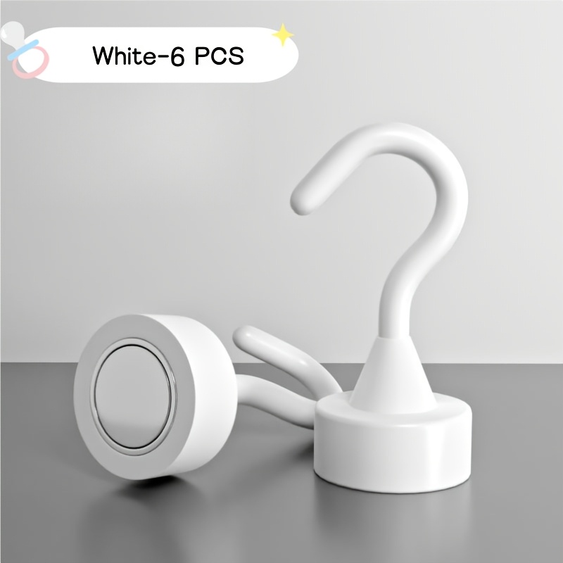 6/12pcs Of Colorful Magnetic Plastic Hooks, Magnetic Refrigerator Hooks, Suitable For Kitchen, Home, Cruise, Workplace, Office, And Garage, Magnetic Hooks